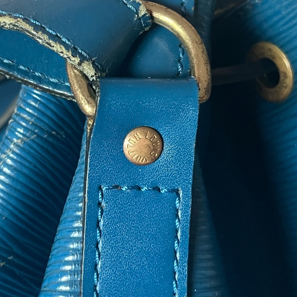 Used Condition- Louis Vuitton Blue Hobo Bag - Picture 6 of 16